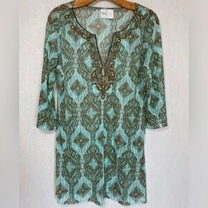 Mesh Beach Tunic, Size M